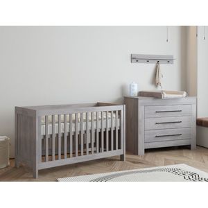 Cabino - Nevada - Meegroei Babykamer - Grijs - Houtlook - 2-delig