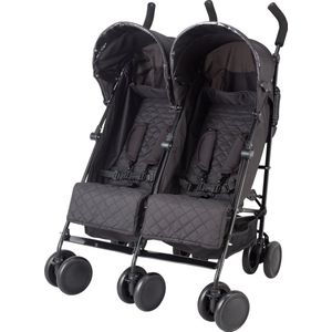 X Adventure Duo Buggy / Tweeling Buggy – Lichtgewicht Dubbele Buggy Tandem Buggy - Zwart