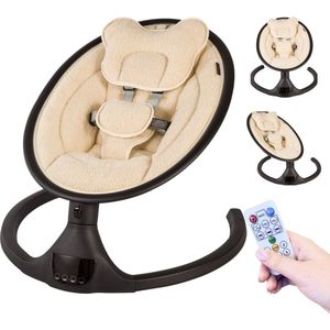 X Adventure Wipstoel Elektrisch Rocco / Schommelstoel Met Bluetoothfunctie & Afstandsbediening- Teddy Beige