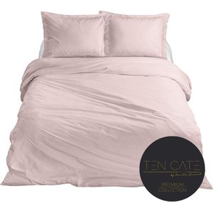Ten Cate Premium Katoen Satijnen Lits-Jumeaux Dekbedovertrekset - Dekbedovertrek 240x200/220 - Blush - inclusief twee bijpassende kussenslopen 60x70 cm