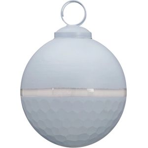 Kerstbal vtwonen Round Stripe Light Blue 8 cm (set van 4)
