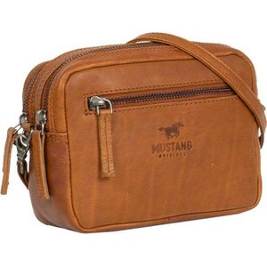 Mustang ® Catania-Schoudertas - Damestas - Crossbodytas - Leer - Cognac