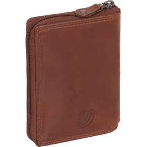 Mustang® Udine leren portemonnee cognac 9,5x3x12,5cm