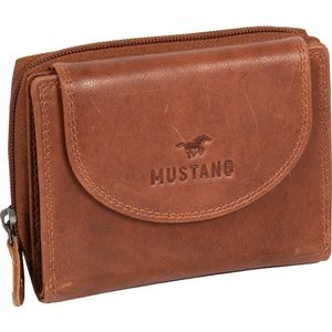 Mustang® Udine leren portemonnee cognac 13x3,5x10cm