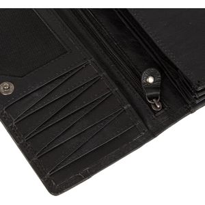 Mustang® Udine leren portemonnee zwart 16,5x3x10,5cm