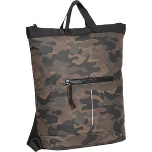 New Rebels ® Mart - Top Zip - Waterafstotend - Rugtas - Laptoptas 14Inch. - Shopper - Brown Camouflage