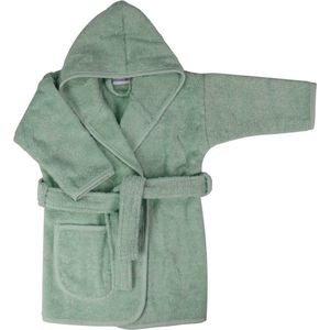 MamaLoes - Badstof Badjas - Stonegreen - 100% Katoen