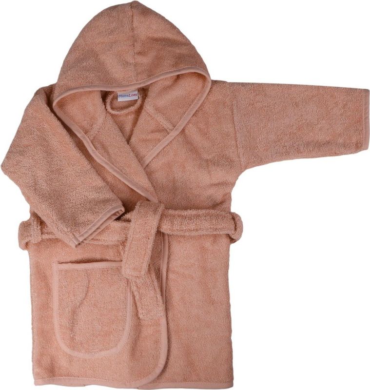 MamaLoes - Badstof Badjas - Lichtroze - 100% Katoen