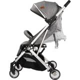 Ding Vivo Wandelwagen - Grijs/Zilver - Inklapbare Buggy - Inclusief Boodschappenmandje en Zonnekap
