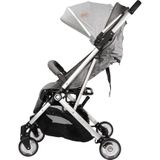 Ding Vivo Wandelwagen - Grijs/Zilver - Inklapbare Buggy - Inclusief Boodschappenmandje en Zonnekap