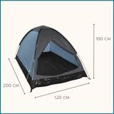 HIXA Tent - 1 Persoons - festivaltent - Blauw - Glow In The Dark - 200x120x100 cm - Polyester