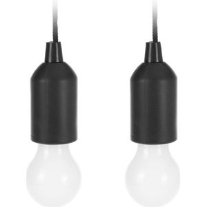 HIXA Treklamp LED - Campinglamp - Zwart - Tentlamp - Kampeerlamp - 2 Stuks