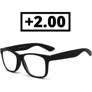 Orange85 Leesbril Zwart +2.00 - Heren - Dames - Leesbrillen - Met Sterkte +2 - Trendy - Lees Bril