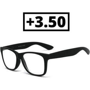 Orange85 Leesbril Zwart +3.50 - Heren - Dames - Leesbrillen - Met sterkte +3 - Trendy - Lees bril - Mat zwart