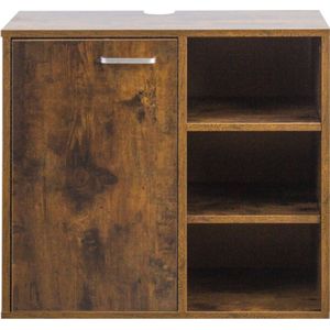 2-delige badkamermeubelset Fyrk 1 antiek hout/zwart