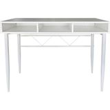 Bureau Stoer - Sidetable - Wit - Metalen Frame - 110 cm x 55 cm