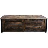 TV Meubel - Bruin - Hout - Vintage Industrieel Design - 130 cm Breed
