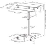 Bureau Zit Sta Laptoptafel - Verrijdbaar - Hoogte Verstelbaar