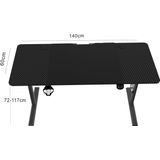 Game bureau elektrisch in hoogte verstelbaar - zit sta bureau - gaming bureau - computertafel 140 x 60 cm