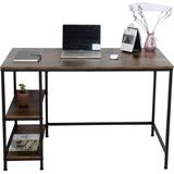 Bureau - Industrieel Design - Bruin Hout - Metalen Frame - 120 x 60 x 75 cm