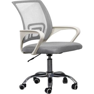 VDD Bureaustoel – grijs/wit – ergonomisch – hoogte verstelbaar