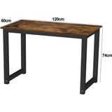 VDD - Bureau - Zwart - 120 cm x 60 cm - Metaal Hout