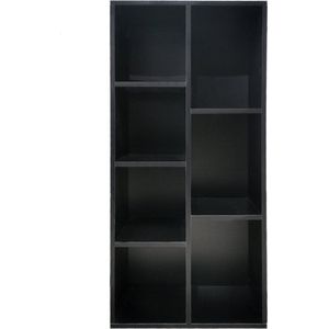 Boekenkast - open vakkenkast - wandkast - zwart