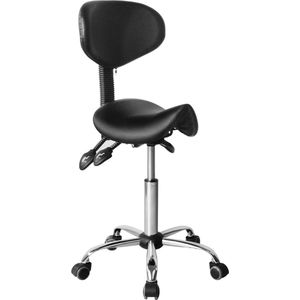 Zadelkruk ergonomisch - kapperskruk - tabouret - hoogte verstelbaar - rugleuning kantelbaar en verstelbaar