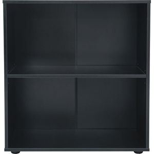 Archiefkast - Zwart - Multifunctioneel - 2 Vakken - 1 Legplank