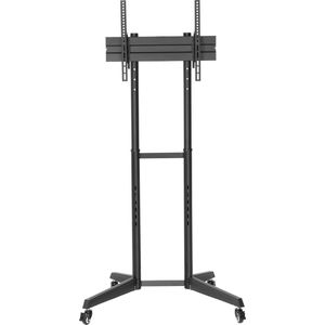 Tv monitor standaard verrijdbaar - beurs statief - hoogte instelbaar - 166 cm hoog