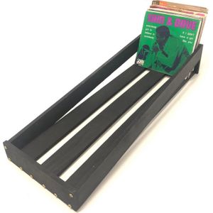 LP vinyl platen houten opberg krat voor opbergen 7 inch singles - 75  tot 100 stuks - zwart