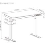 VDD - Gaming Bureau - Elektrisch Hoogte Verstelbaar - Incl. USB C en USB A