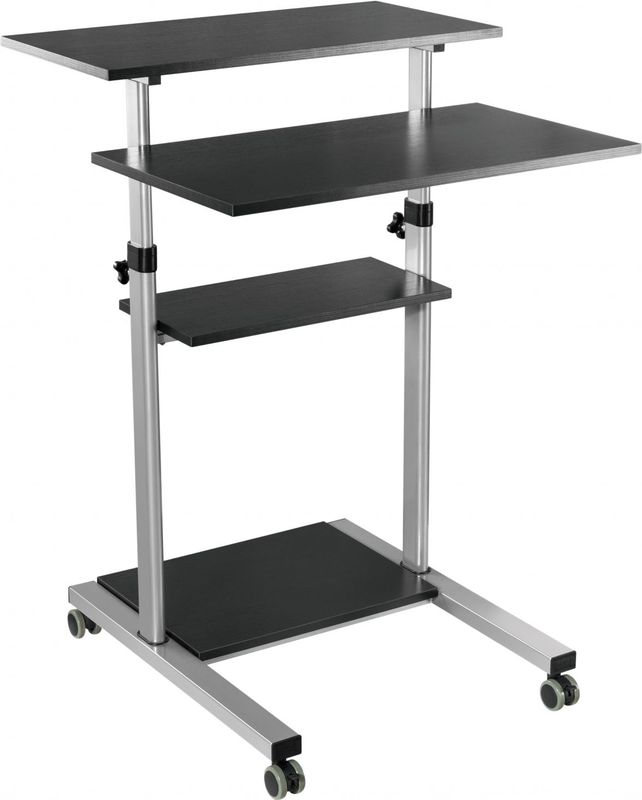 Bureau zit sta laptop tafel werkstation -  lessenaar lectern - mobiel verrijdbaar