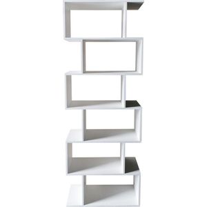 Vakkenkast - Wandkast - Gestapeld - Wit - 185 cm Hoog - Multifunctioneel
