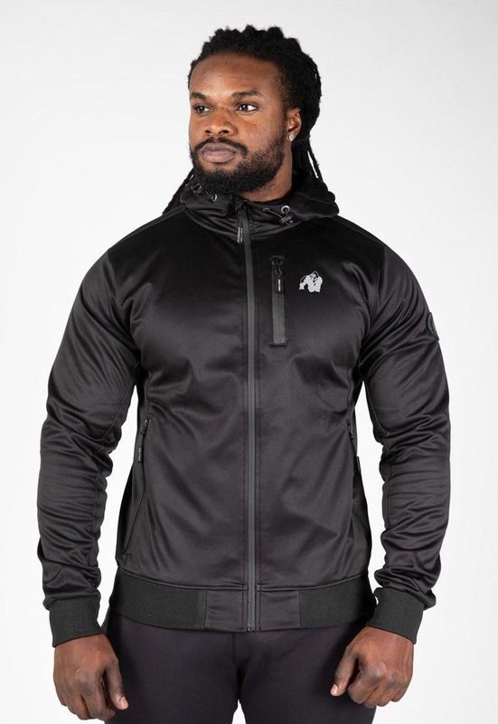 Glendale - Softshell Jas - Zwart - Winddicht - Trekkoord - Ritszakken