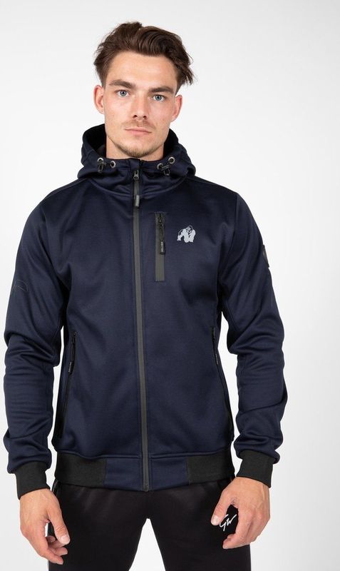Gorilla Wear - Glendale Softshell Jas - Navy - Softshell - Winddicht - Met Ritszakken
