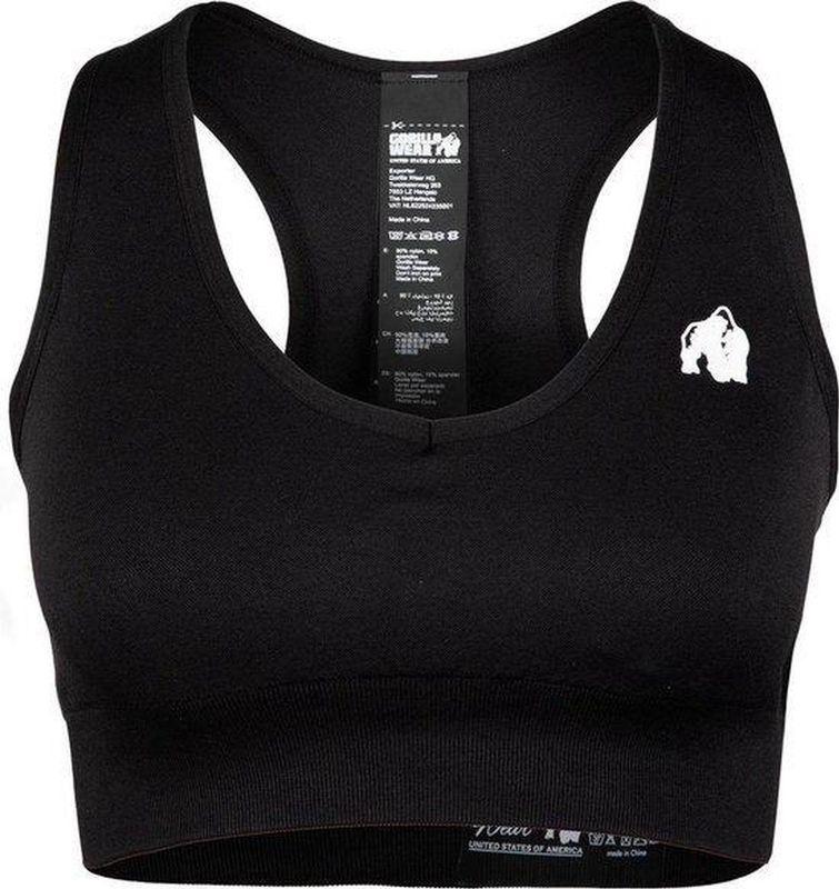 Gorilla Wear - Neiro Seamless Sport Beha - Zwart - Naadloos - Medium Support