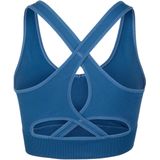 Gorilla Wear - Hilton Seamless - Sportbeha - Blauw - Medium Ondersteuning