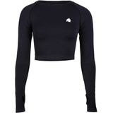 Gorilla Wear - Hilton Seamless Cropped Long Sleeve - Zwart - Sport bh