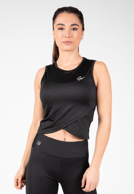 Gorilla Wear - Estelle Twisted Crop Top - Zwart