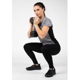 Gorilla Wear Monetta Performance T-Shirt - Grijs Gemeleerd Zwart