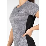 Gorilla Wear Monetta Performance T-Shirt - Grijs Gemeleerd Zwart