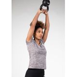 Gorilla Wear Elmira V-Hals T-Shirt - Grijs Gemeleerd