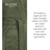The One Towelling Badjas - XXL/XXXL - Zachte kamerjas - Vocht absorberend - 100% Gekamd badstofkatoen - Olijfgroen
