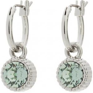 Biba Hang Oorbellen Zilver met Swarovski Steentje Chrysolite