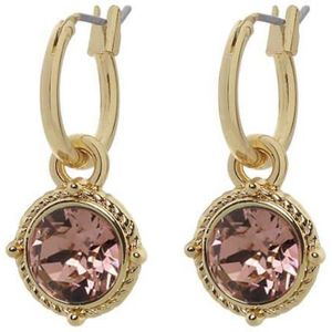 Biba - Hang Oorbellen - Goud - Swarovski Steentje - Nikkelvrij