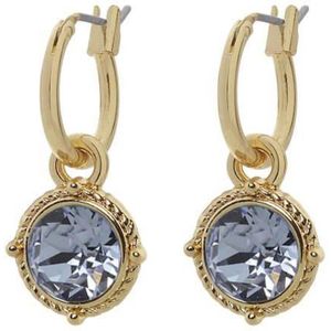 Biba Hang Oorbellen Goud met Swarovski Steentje Lt. Sapphire
