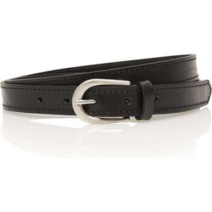 Timbelt Leren Pantalon Riem 2.5 cm Zwart