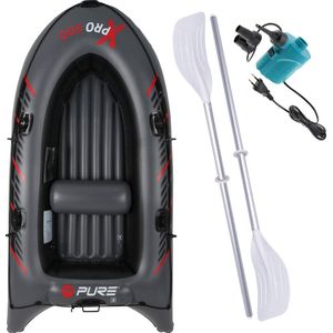 XPRO 500 – opblaasboot – 2-4 persoons - inclusief – peddels – en elektrische pomp – rubberboot - opblaasbare boot
