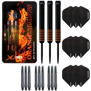 Darts Set Orange Shadow – dartpijlen – 25 gram tungsten - inclusief 9 – dart shafts – 9 – dart flights